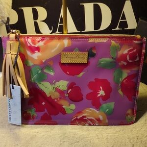 Dooney & Bourke Vibrant Floral Wristlet 9"L